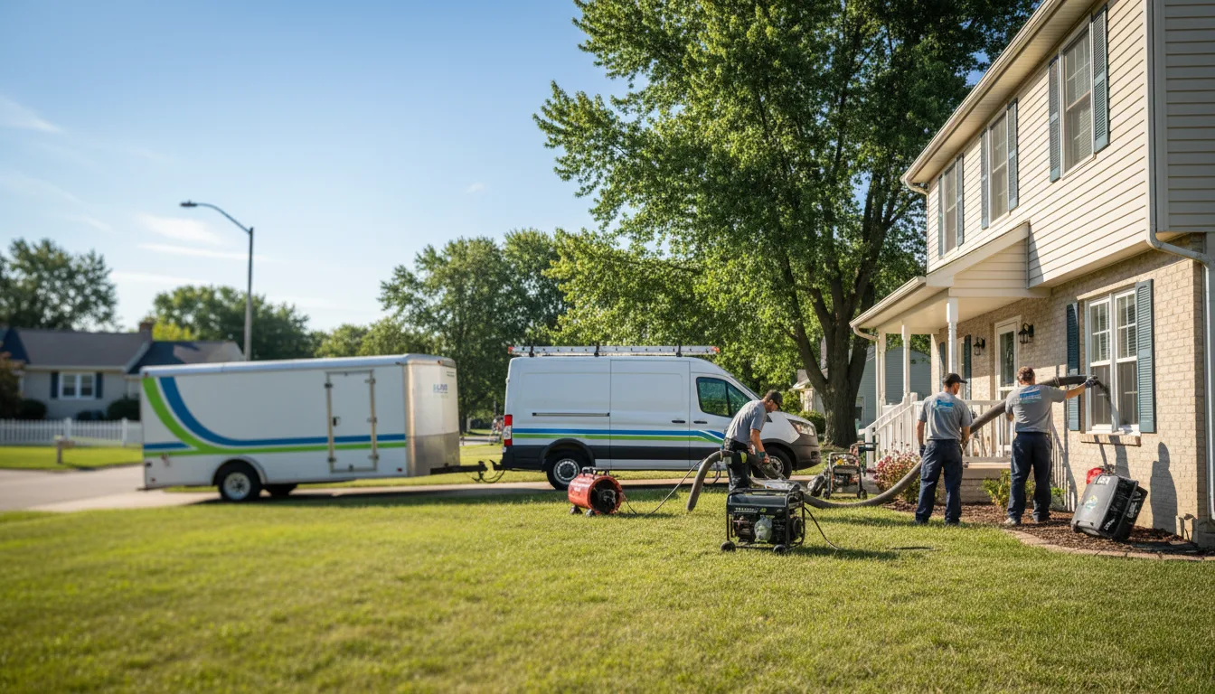 Flooded Basement Restoration And Cleanup With Repair in Rushville, IN near me